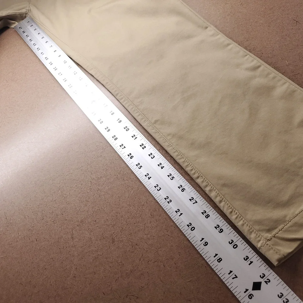 Original Penguin Straight Chino Pants Mens 34x32 Tan Stretch Casual Work Preppy